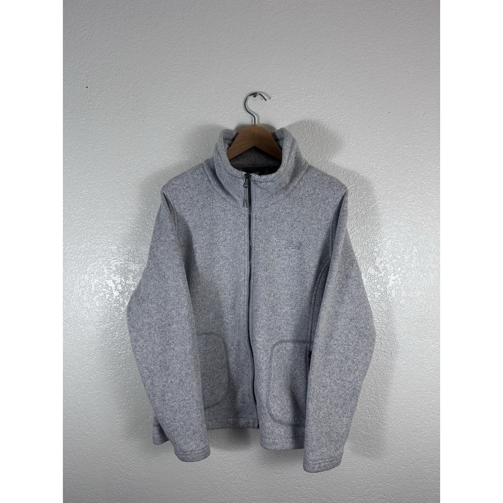 New Balance Women Gray Full Zip Sweater Jacket size petite Small
